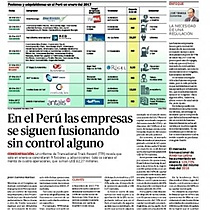 En el Per las empresas se siguen fusionando sin control alguno